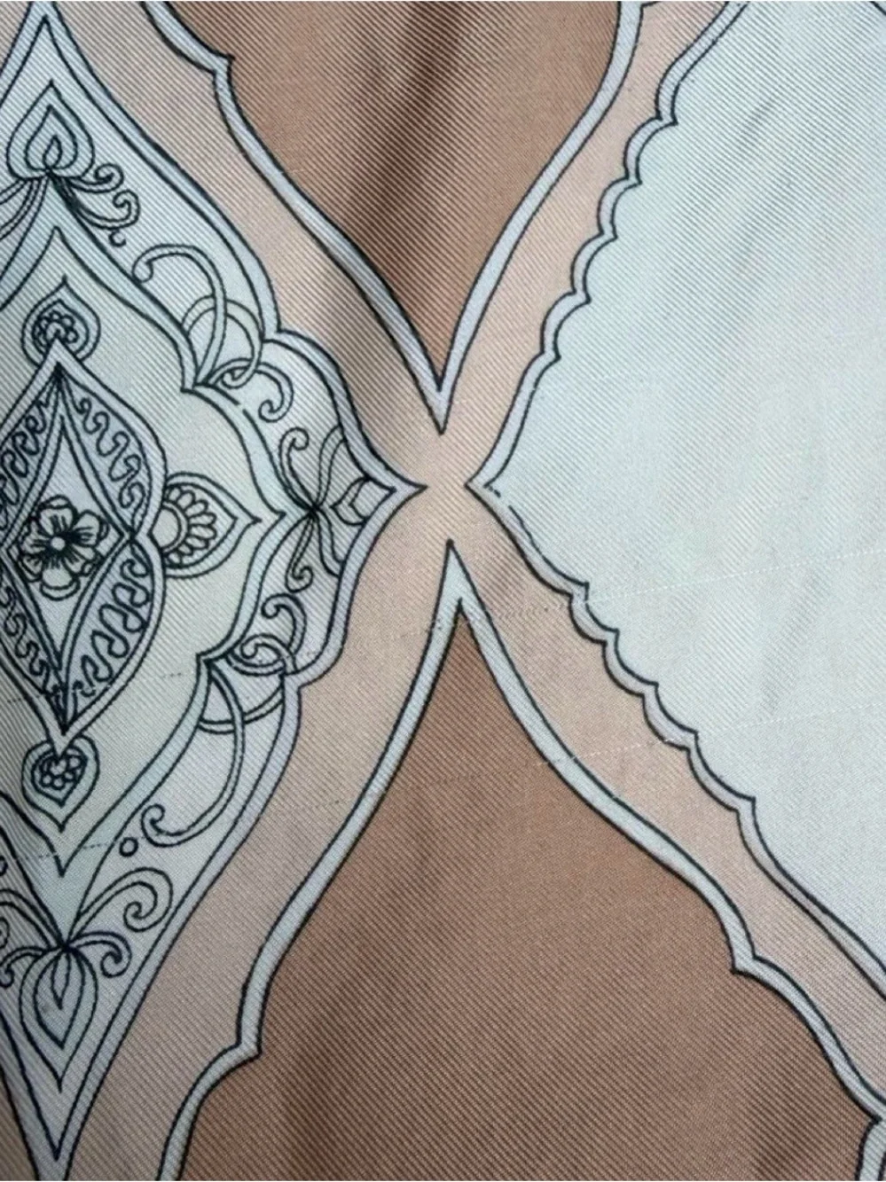 Vintage Givenchy Silk Oblong Scarf Geometric Harlequin 44x15